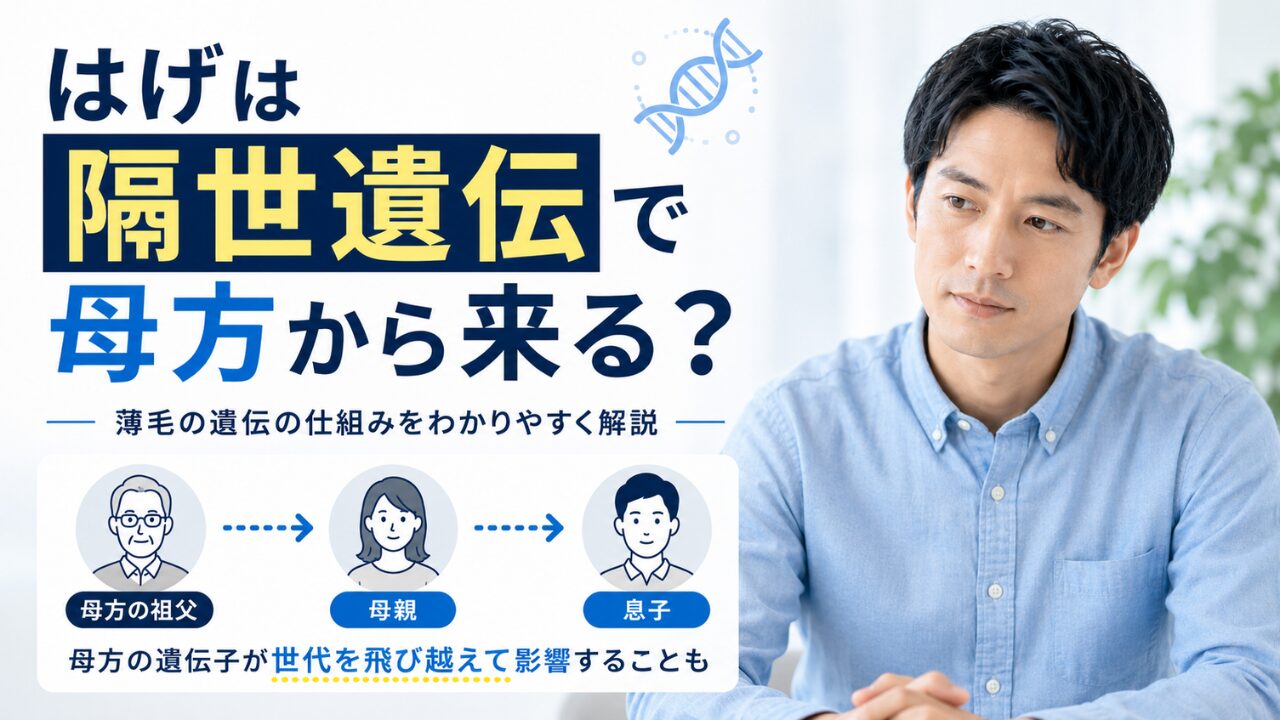 はげは隔世遺伝で母方から来るのかを解説
